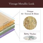 Very Berry Sticker Gold Peel and Stick Wallpaper (15.7" x 78", 1 Pack) Contact Paper Peel and Stick, Decorative Gold Wallpaper for Cabinets, Drawers, Furniture & Walls