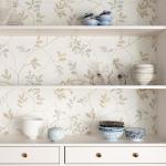 Beige Leaf Nature Wallpaper Peel and Stick Floral Wallpaper Boho Wall Paper for Bedroom Peel and Stick Countertops Waterproof Contact Paper for Cabinets Living Room Walls Shelf Liner Furniture