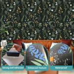 Cismmy Removable Peel and Stick Wallpaper Boho 17.5 x 393 in Floral Bedroom Bathroom Easy Peel Off Stick on Wallpaper Contact Paper Renter Friendly Wall Paper