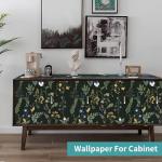 Cismmy Removable Peel and Stick Wallpaper Boho 17.5 x 393 in Floral Bedroom Bathroom Easy Peel Off Stick on Wallpaper Contact Paper Renter Friendly Wall Paper