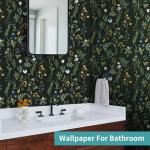 Cismmy Removable Peel and Stick Wallpaper Boho 17.5 x 393 in Floral Bedroom Bathroom Easy Peel Off Stick on Wallpaper Contact Paper Renter Friendly Wall Paper