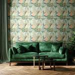 Blooming Wall DPYC17 Castle and Peacocks Standing on The Balcony Peel and Stick Wallpaper Removable Self Adhesive Wall Mural Wall Décor