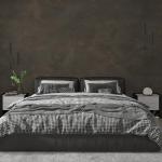 JSEVEM 31"×157" Extra Thick Wide Dark Brown Tan Charcoal Grey Rusty Concrete Wallpaper Peel and Stick Metallic Concrete Contact Paper Vinyl Matte Stickers for Bedroom Bathroom Living Room Office Walls