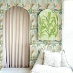 Blooming Wall DPYC17 Castle and Peacocks Standing on The Balcony Peel and Stick Wallpaper Removable Self Adhesive Wall Mural Wall Décor
