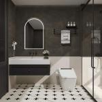 JSEVEM 31"×157" Extra Thick Wide Dark Brown Tan Charcoal Grey Rusty Concrete Wallpaper Peel and Stick Metallic Concrete Contact Paper Vinyl Matte Stickers for Bedroom Bathroom Living Room Office Walls