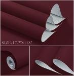 Dimoon 236''x17.7'' Red Peel and Stick Wallpaper Contact Paper Modern Self Adhesive Wall Paper Removable Renter Friendly Textured Solid Color Shelf Cabinet Vinyl Roll (236''x17.7'',Retro Red)