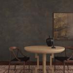 JSEVEM 31"×157" Extra Thick Wide Dark Brown Tan Charcoal Grey Rusty Concrete Wallpaper Peel and Stick Metallic Concrete Contact Paper Vinyl Matte Stickers for Bedroom Bathroom Living Room Office Walls