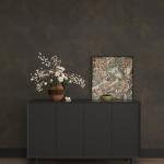 JSEVEM 31"×157" Extra Thick Wide Dark Brown Tan Charcoal Grey Rusty Concrete Wallpaper Peel and Stick Metallic Concrete Contact Paper Vinyl Matte Stickers for Bedroom Bathroom Living Room Office Walls