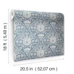 RoomMates Disney Mickey Mouse Blue Block Print Peel & Stick Wallpaper, RMK12787PLW