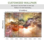 ZFBIZHI Colorful Clouds Wallpaper Abstract Ceiling Wall Mural for Boys Girls Bedroom Living Room (Not Peel 'n Stick)