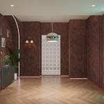 JSEVEM 16"×354" Extra Thick Luxury Red Gold Rusty Concrete Wallpaper Peel and Stick Glossy Textured Metallic Concrete Contact Paper Vinyl Wrap Waterproof Adhesive Stickers for Bedroom Bathroom Walls