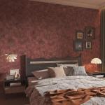 JSEVEM 16"×354" Extra Thick Luxury Red Gold Rusty Concrete Wallpaper Peel and Stick Glossy Textured Metallic Concrete Contact Paper Vinyl Wrap Waterproof Adhesive Stickers for Bedroom Bathroom Walls