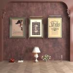 JSEVEM 16"×354" Extra Thick Luxury Red Gold Rusty Concrete Wallpaper Peel and Stick Glossy Textured Metallic Concrete Contact Paper Vinyl Wrap Waterproof Adhesive Stickers for Bedroom Bathroom Walls