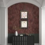 JSEVEM 16"×354" Extra Thick Luxury Red Gold Rusty Concrete Wallpaper Peel and Stick Glossy Textured Metallic Concrete Contact Paper Vinyl Wrap Waterproof Adhesive Stickers for Bedroom Bathroom Walls