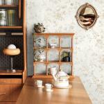 Ismoon Floral Wallpaper Peel and Stick Vintage Beige Stick on Wall Paper French Textured Contact Paper for Cabinet Removable Self Adhesive Wallpaper Vinyl Roll Shelf Deco, 17.3x196in