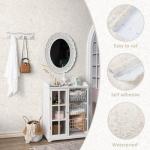 Heroad Peel and Stick Wallpaper Contact Paper Modern Wall Paper 17.3''x196'' Boho Floral Removable Wallpaper Beige Self Adhesive Contact Papers for Bedroom Living Room Walls Waterproof Vinyl Roll