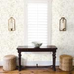 Ismoon Floral Wallpaper Peel and Stick Vintage Beige Stick on Wall Paper French Textured Contact Paper for Cabinet Removable Self Adhesive Wallpaper Vinyl Roll Shelf Deco, 17.3x196in