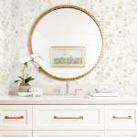 Ismoon Floral Wallpaper Peel and Stick Vintage Beige Stick on Wall Paper French Textured Contact Paper for Cabinet Removable Self Adhesive Wallpaper Vinyl Roll Shelf Deco, 17.3x196in