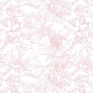 Dimoon 236"x17.3" Peel and Stick Wallpaper Floral Contact Paper Boho White Pink Flower Wallpaper Removable Wall Paper Self Adhesive Modern for Cabinets Drawers Bedroom Thicken Vinyl