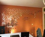 3D Tree Wall Stickers - DIY Tree and Birds Wall Decals Family Couple Tree Stickers Murals Wall Decor for Living Room Bedroom TV Background Home Decorations(Silver Left,M-98X51in)