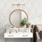 EeeComing Boho Peel and Stick Wallpaper Modern Wall Paper Peel and Stick Removable Contact Paper Self Adhesive Wallpaper for Bedroom and Bathroom Cabinet Shelf Liner Vinyl 393.7 "x17.3
