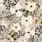 VistaPalette 18"x236" Boho Cream/Brown Daisy Flower Peel and Stick Self Adhesive Wallpaper Removable Contact Paper Stick on Easy Peel Off Wall Paper for Kitchen Bedroom Bathroom Renter