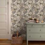 VistaPalette 18"x236" Boho Cream/Brown Daisy Flower Peel and Stick Self Adhesive Wallpaper Removable Contact Paper Stick on Easy Peel Off Wall Paper for Kitchen Bedroom Bathroom Renter