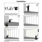 Reyhui Mountain with Lake Photo Wallpaper Landscape Wall Mural for TV Background Wall Bedroom Living Room Sofa Wall (not self-Adhesive)