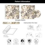 VistaPalette 18"x236" Boho Cream/Brown Daisy Flower Peel and Stick Self Adhesive Wallpaper Removable Contact Paper Stick on Easy Peel Off Wall Paper for Kitchen Bedroom Bathroom Renter