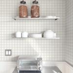 Cohoo Home Plaid Peel and Stick Wallpaper Boho Plaid Contact Paper for Cabinets Checkered Neutral Contact Paper Self Adhesive Removable Wallpaper for Bathroom Nursery Waterproof 17.3inW 197inL