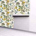 Meihodan Blue Bird Self Adhesive Wallpaper Fresh Lemon Tree Peel and Stick Wallpaper Removable Waterproof Prepasted Contact Paper Wall Mural 17.7in x 9.8ft