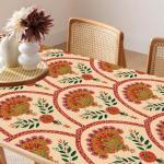 HLNIUC Bohemia Flower Wallpaper(17”X118”) Boho Flora Peel and Stick Wallpaper Vintage Removable Botanical Contact Wallpapers Mid-century Large Carnation Adhesive Room Paper for Bedroom Cabinet