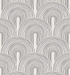 Meihodan Geometric Arch Peel and Stick Wallpaper Black Grey Rainbow Removable Self Adhesive Wallpaper for Bedroom Living Room Wall Decor 17.7in x 9.8ft