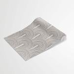 Meihodan Geometric Arch Peel and Stick Wallpaper Black Grey Rainbow Removable Self Adhesive Wallpaper for Bedroom Living Room Wall Decor 17.7in x 9.8ft