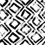 Danmyho Modern Rectangle Pattern Wallpaper Black White Removable Contact Paper Vinyl Geometric Peel and Stick Wallpaper for Bedroom Living Room Bathroom 17.7"x118"