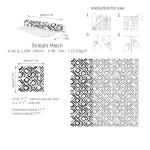 Danmyho Modern Rectangle Pattern Wallpaper Black White Removable Contact Paper Vinyl Geometric Peel and Stick Wallpaper for Bedroom Living Room Bathroom 17.7"x118"