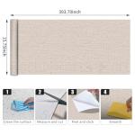 MANONIRIA 15.75"x393.7" Beige Wallpaper Peel and Stick Removable Grasscloth Textured Wall Paper Self Adhesive Cabinets Drawers Bookshelves Contact Paper Thickened Waterproof Shelf Vinyl Roll