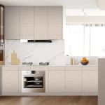 MANONIRIA 15.75"x393.7" Beige Wallpaper Peel and Stick Removable Grasscloth Textured Wall Paper Self Adhesive Cabinets Drawers Bookshelves Contact Paper Thickened Waterproof Shelf Vinyl Roll