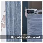 Haimin Grasscloth Wallpaper Textured 24in X 393in Fabric Contact Paper Grey Blue Wall Paper Textured Linen Peel and Stick Self-Adhesive Thick Vinyl Embossed Film Wallpaper (Gray Blue)