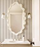 RollsRolla Modern Navy and White Striped Peel and Stick Wallpaper, Removable, French Country Style, Textured Wall Compatible, Stick on Wallpaper for Nursery, Bathroom, Bedroom