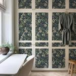 Simon&Siff Vintage Wallpaper Peel and Stick Modern Floral Wall Paper Wildflowers Botanical Contact Paper Removable Renter Friendly Wallpaper 480" x 17.3"