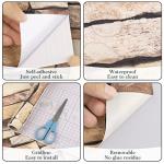 Arthome Rock Wallpaper Peel and Stick 17''x240'' Self Adhesive Contact Paper Waterproof Stone Brick Vinyl Film Wall Paper for Bedroom Living Room Fireplace Backsplash Wall Covering（Brown）