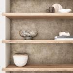 VEELIKE 15.7''x354'' Grunge Metallic Wallpaper Textured Brown Industrial Peel and Stick Wallpaper for Bedroom Living Room Accent Walls Removable Renter Friendly Concrete Vinyl Wallpaper Roll for Walls