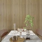 Livelynine Wood Wallpaper 24 X394 Inch Wood Peel and Stick Wall Paper Slatted Brown Vinyl Self Adhesive Contact Paper Decorative for Bedroom Kids Bathroom Door Sticky Slat Wall Paneling for Walls