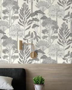 Lativo Forest Vintage Peel and Stick Wallpaper for Bathroom Waterproof Boho Contact Paper for Cabinets/Drawers Tree Self Adhesive Removable Wallpaper for Bedroom Retro Farmhouse Vinyl 17.3inW 197inL