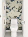 HomKihapai Tree Peel and Stick Forest Jungle Waterproof Bathroom Mural Stick on Wallpaper (Peacock Blue, 17.7in x 32.8ft)