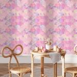 Danmyho Luxury Fish Scale Self Adhesive Wallpaper Pink Waves Peel and Stick Wallpaper Removable Contact Paper for Living Room/Bedroom/Bathroom 17.7"x118"