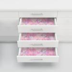 Danmyho Luxury Fish Scale Self Adhesive Wallpaper Pink Waves Peel and Stick Wallpaper Removable Contact Paper for Living Room/Bedroom/Bathroom 17.7"x118"