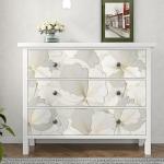 Wallercity Gray/Gold Ginkgo Leaf Wallpaper Peel and Stick Floral Leaves Contact Paper for Countertop Cabinets Vinyl Self Adhesive Waterproof Floral Wallpapers for Bedroom Walls Shelf Liner 17.5x102 IN