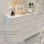 Heroad Peel and Stick Wallpaper Boho Beige Contact Paper 17.3''x196'' Floral Wall Paper Removable Self Adhesive Wallpaper for Cabinet Bedroom Living Room Entryway Walls Bathroom Waterproof Vinyl Roll